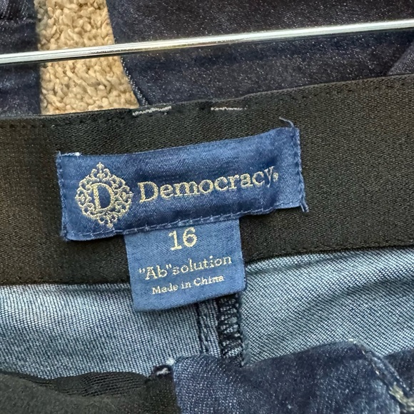 Democracy Ab Solution Womens Plus Skinny Jeans Sz 16 Dark Wash Stretch Denim - Picture 14 of 14